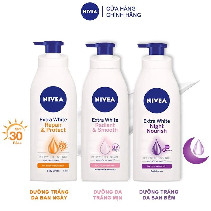 Kem body trắng da Nivea